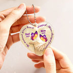butterfly ornament heart motif personalized photo with custom name photo tribute comfort on the road