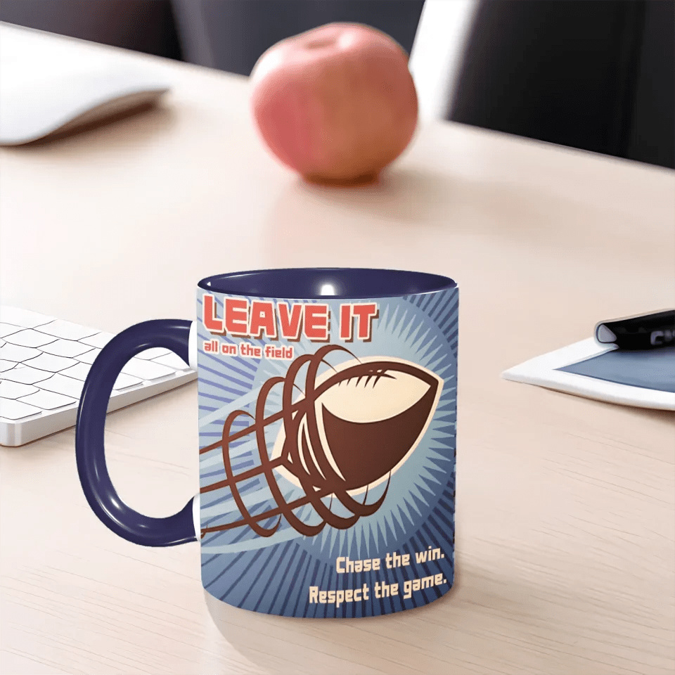 Fight for every yard. Victory is earned, not given - Custom Mug - Ceramic Mug - Perfect Gift for Rugby Fan,Birthday gift 752006 - DiyGiftly