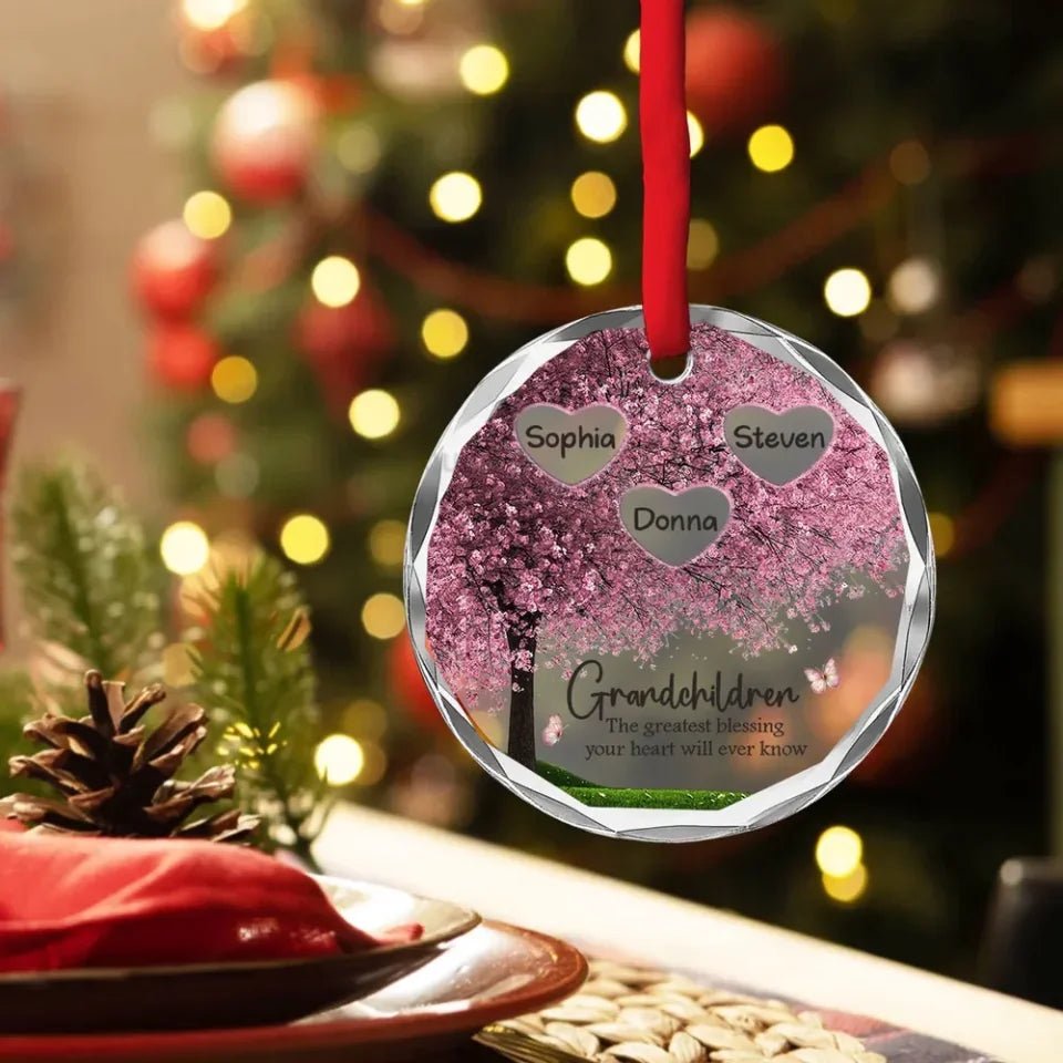 personalized glass ornament fill a place in your heart heartfelt keepsake mothers day gift for grandma