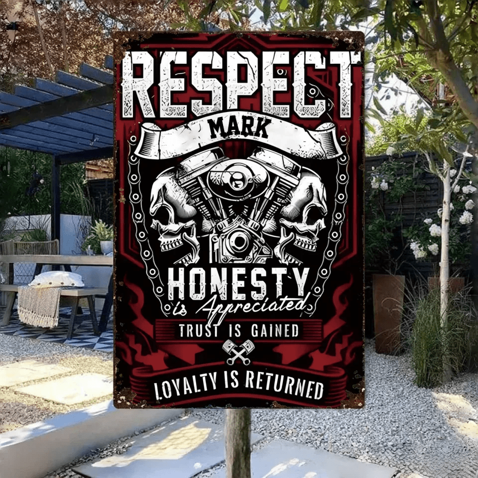 Firefighter Respect Metal Tin Sign Personalized Wall Plaque Decor aluminum
