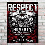Firefighter Respect Metal Tin Sign Personalized Wall Plaque Decor gift ready