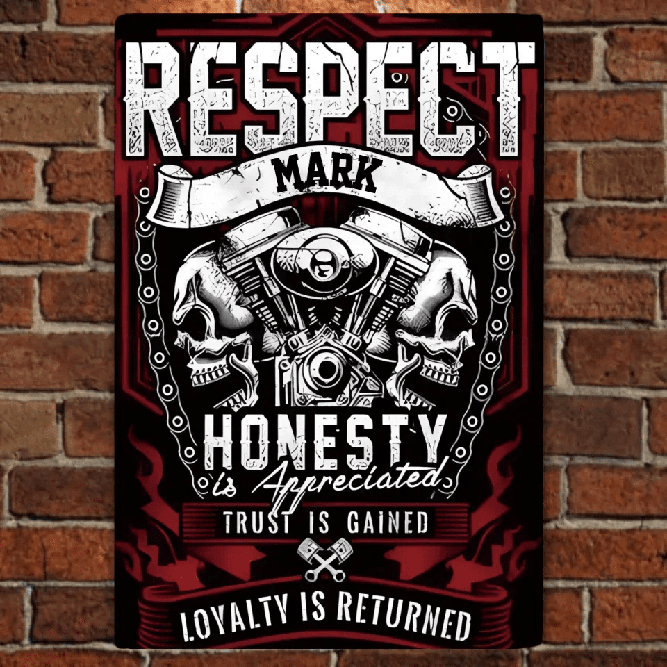 Firefighter Respect Metal Tin Sign Personalized Wall Plaque Decor iron