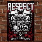 Firefighter Respect Metal Tin Sign Personalized Wall Plaque Decor iron