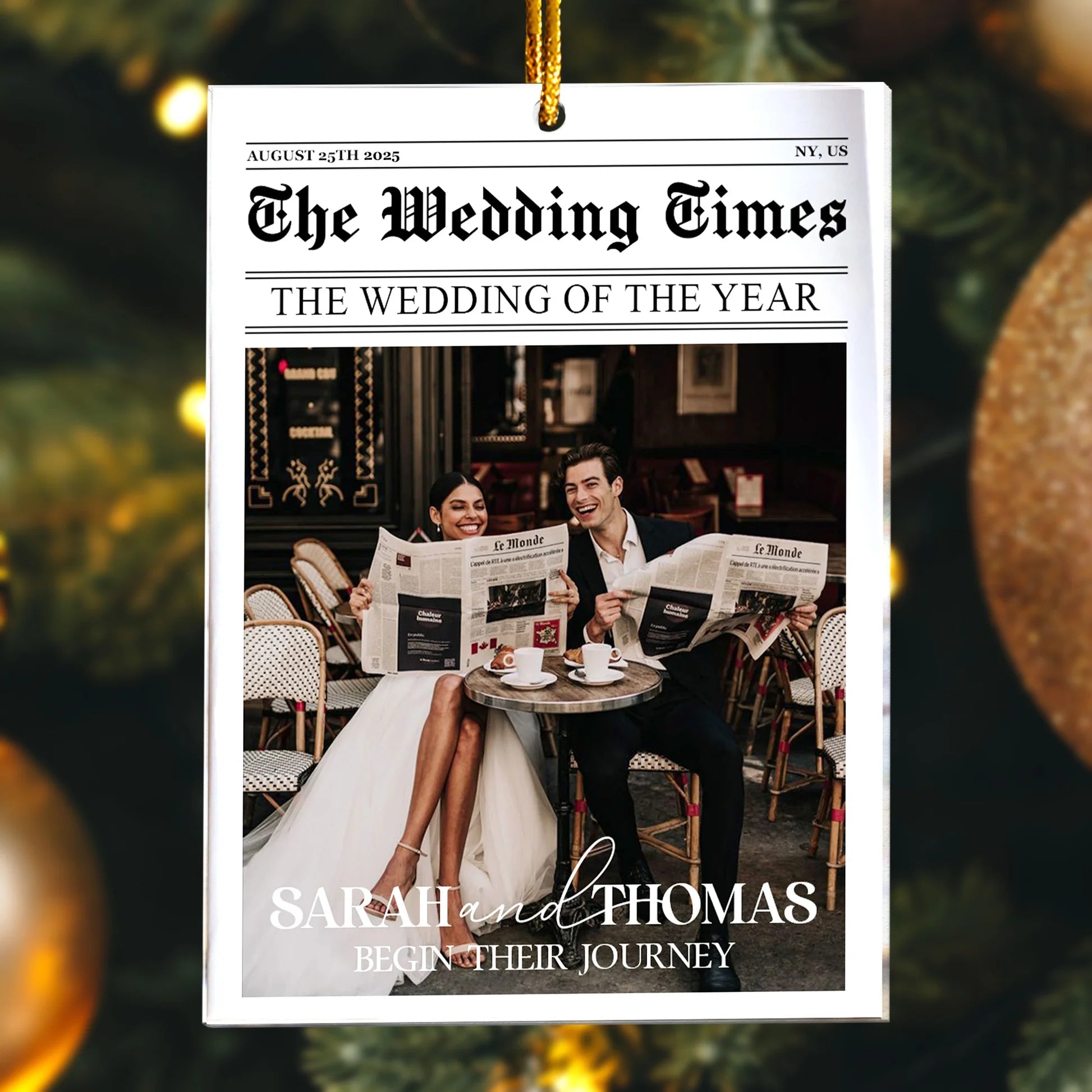 First Christmas as a Couple - The Wedding of the Year - Newlywed Couples Personalized Acrylic Photo Ornament - Customizable Keepsake for Your First Holiday Together59530240 - DiyGiftly