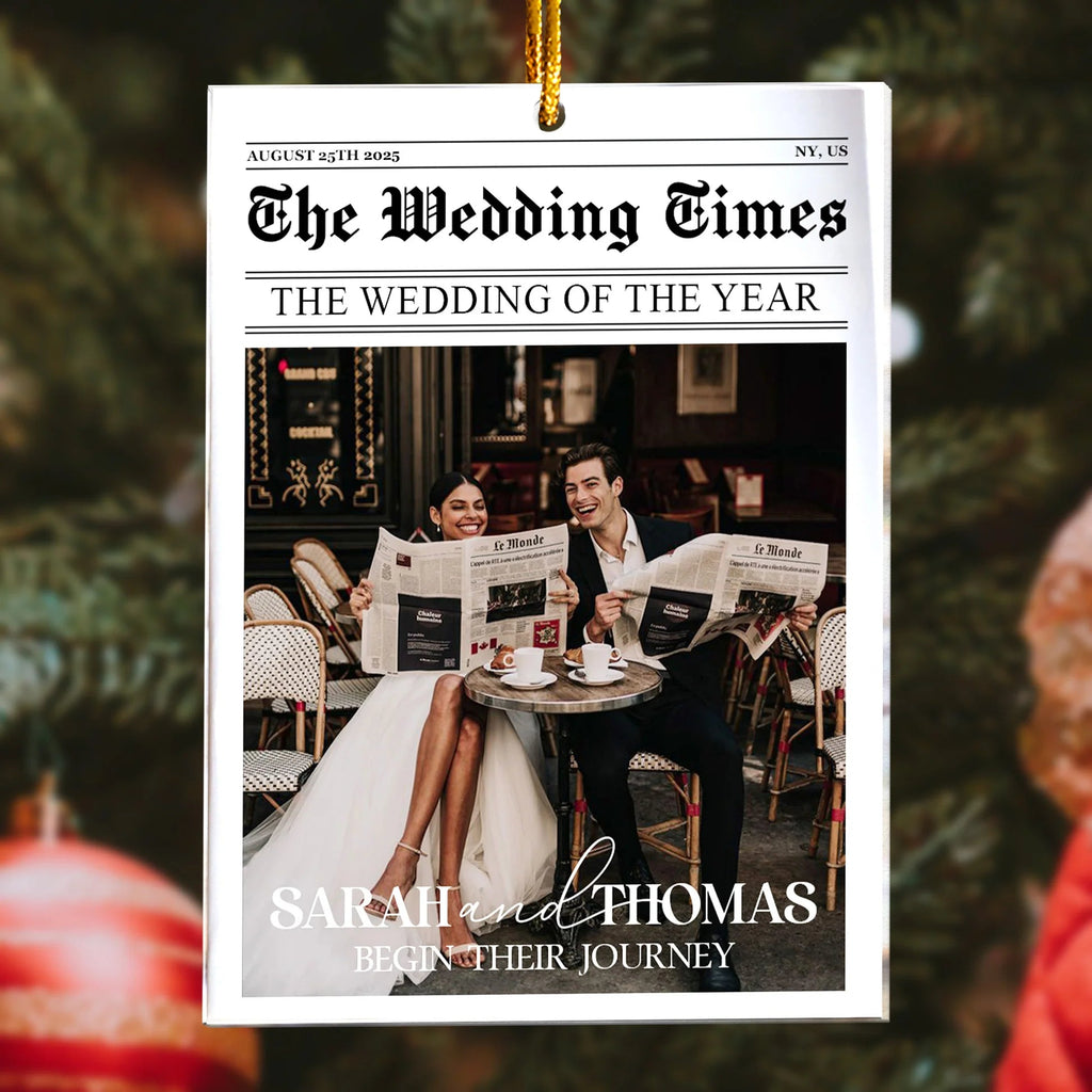 First Christmas as a Couple - The Wedding of the Year - Newlywed Couples Personalized Acrylic Photo Ornament - Customizable Keepsake for Your First Holiday Together59530240 - DiyGiftly