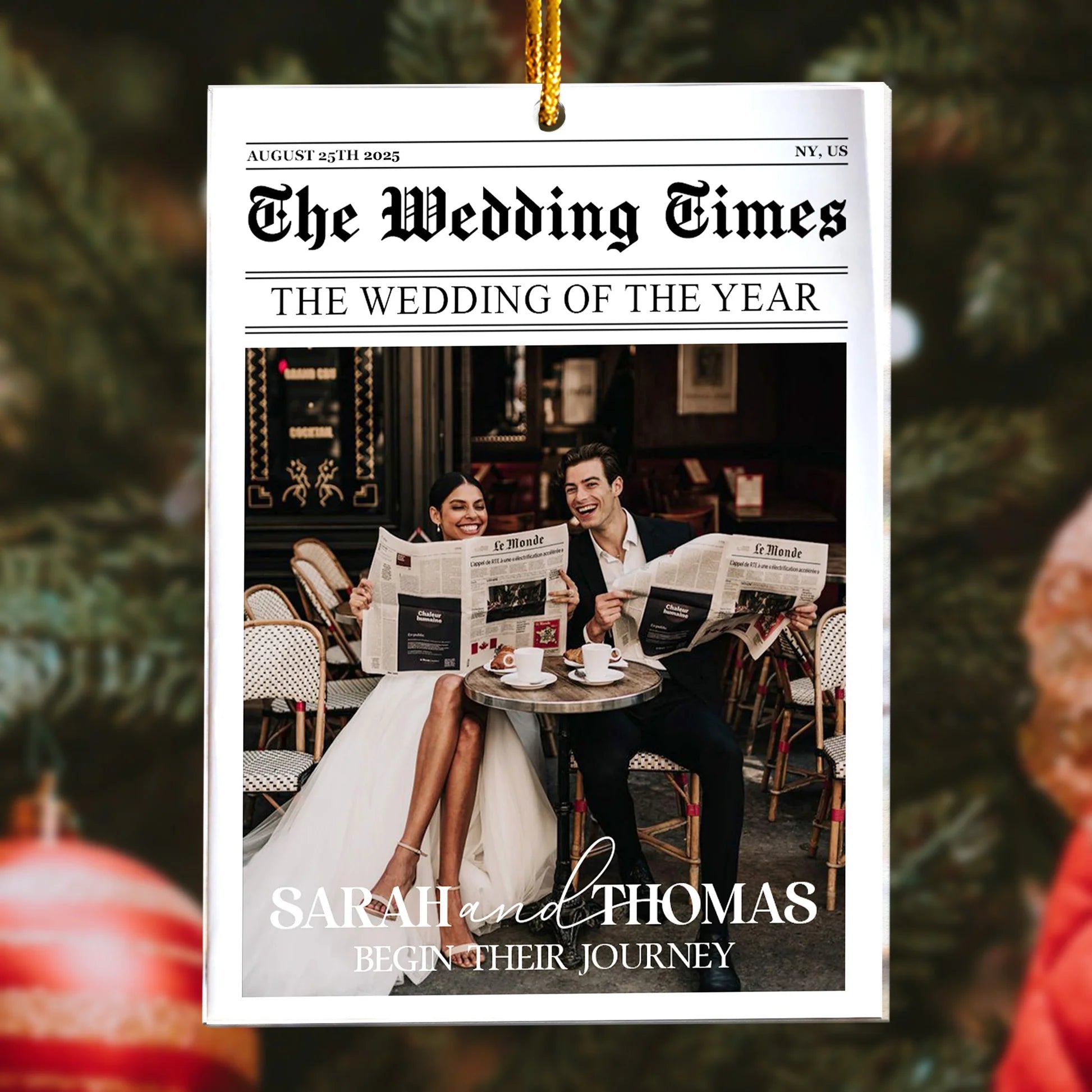 First Christmas as a Couple - The Wedding of the Year - Newlywed Couples Personalized Acrylic Photo Ornament - Customizable Keepsake for Your First Holiday Together59530240 - DiyGiftly