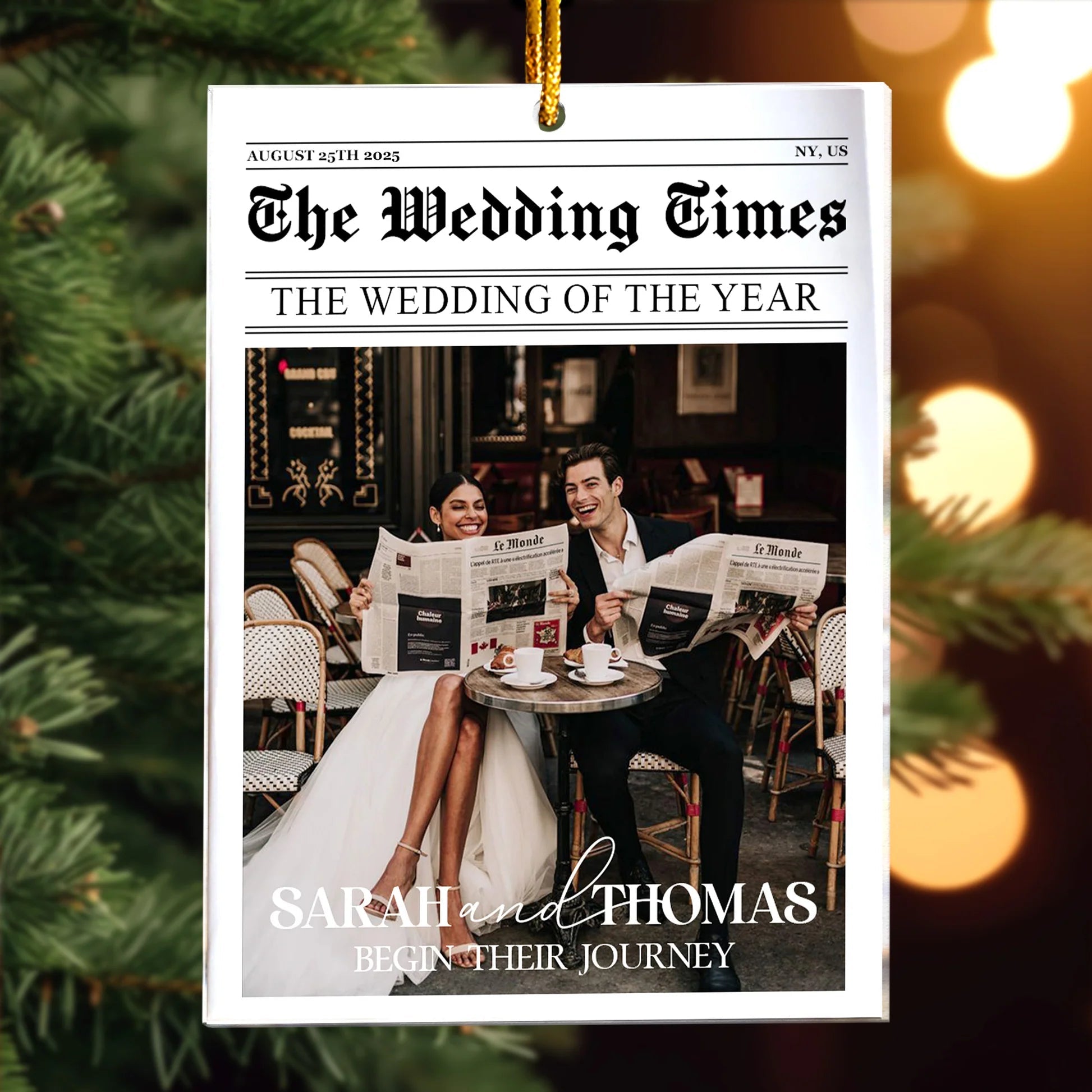 First Christmas as a Couple - The Wedding of the Year - Newlywed Couples Personalized Acrylic Photo Ornament - Customizable Keepsake for Your First Holiday Together59530240 - DiyGiftly