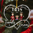 First Christmas As A Family Of Three - Personalized Acrylic Ornament 692035 - DiyGiftly