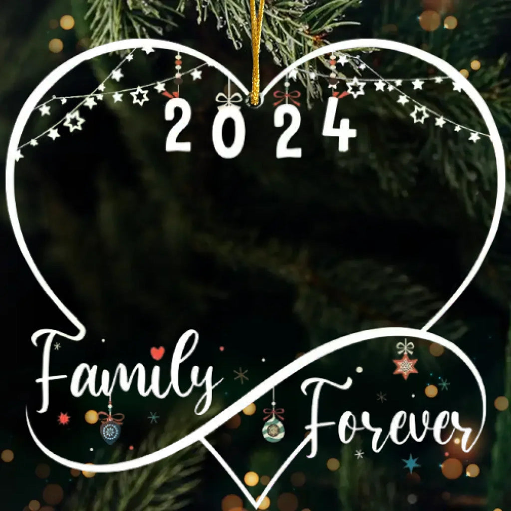 First Christmas As A Family Of Three - Personalized Acrylic Ornament 692035 - DiyGiftly