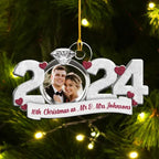 First Christmas As Mr And Mrs - Personalized Custom Acrylic Ornament 718843 - DiyGiftly