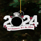 First Christmas As Mr And Mrs - Personalized Custom Acrylic Ornament 718843 - DiyGiftly