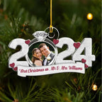 First Christmas As Mr And Mrs - Personalized Custom Acrylic Ornament 718843 - DiyGiftly