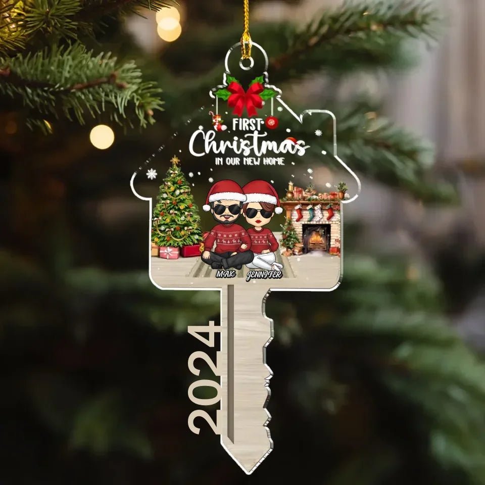 First Christmas In Our New Home - Personalized Custom Acrylic Ornament 722031 - DiyGiftly