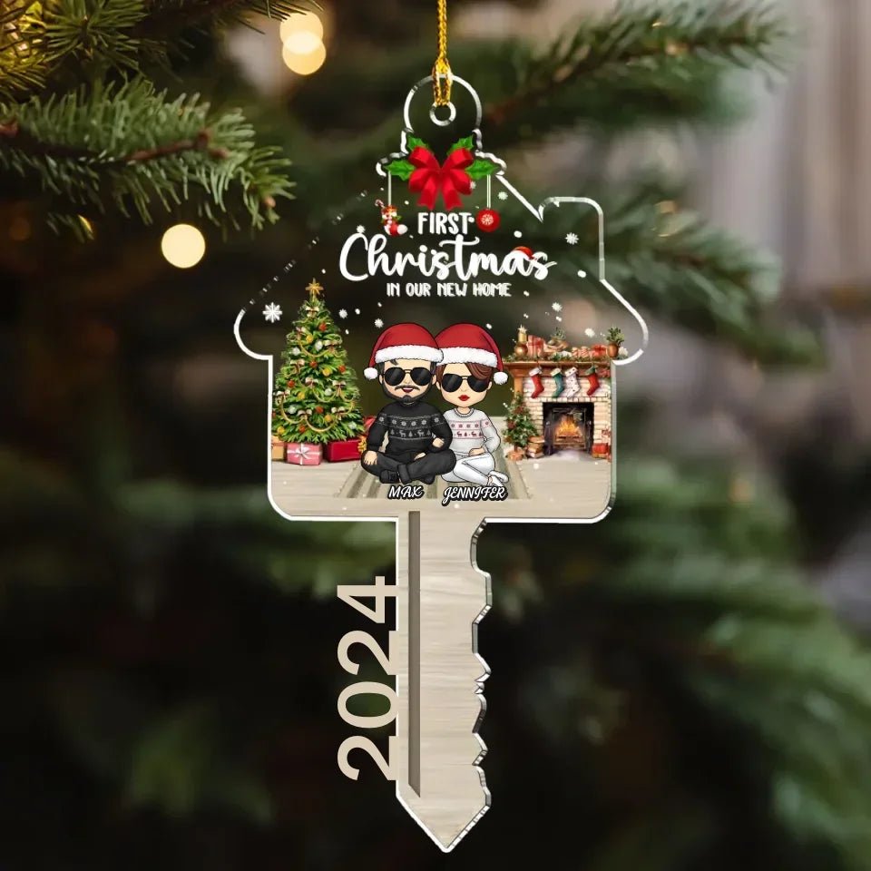 First Christmas In Our New Home - Personalized Custom Acrylic Ornament 722031 - DiyGiftly