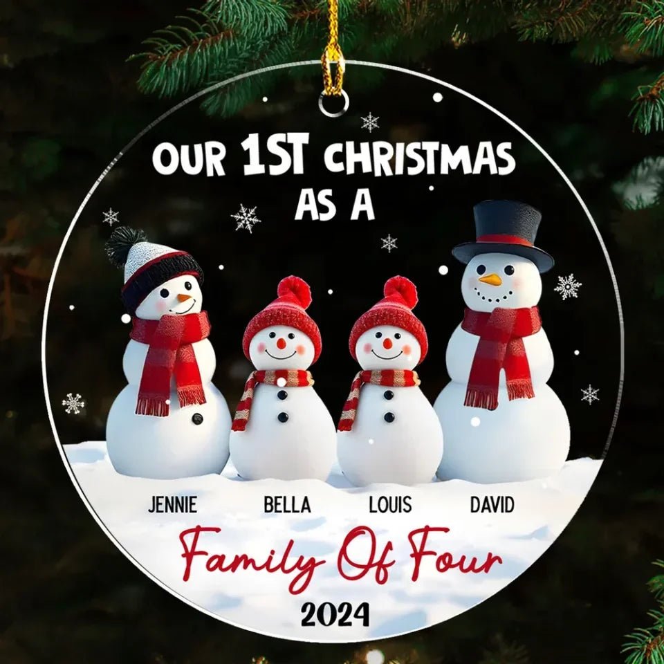 First Christmas - Personalized Custom 3D Inflated Effect Acrylic Ornament 719663 - DiyGiftly