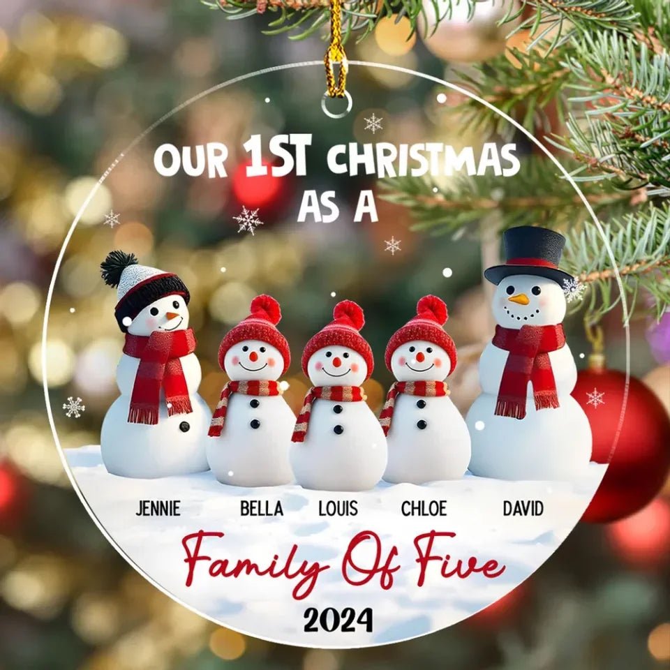 First Christmas - Personalized Custom 3D Inflated Effect Acrylic Ornament 719663 - DiyGiftly