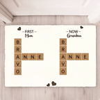 First Mom Now Grandma Crossword Puzzle Art Personalized Mat Christmas Gift For Grandma, Gift For Mom 715317 - D - DiyGiftly