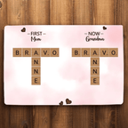 First Mom Now Grandma Crossword Puzzle Art Personalized Mat Christmas Gift For Grandma, Gift For Mom 715317 - D - DiyGiftly