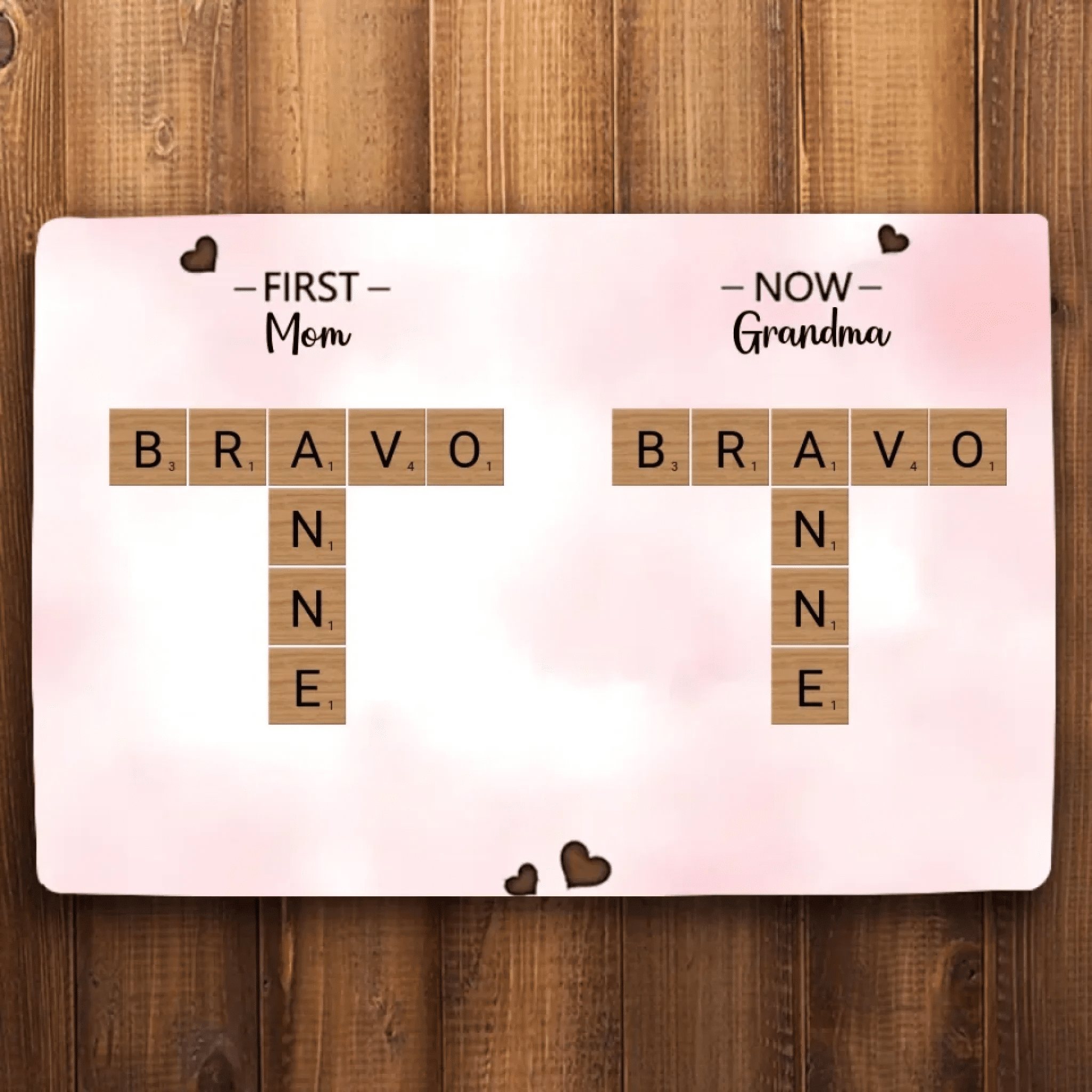First Mom Now Grandma Crossword Puzzle Art Personalized Mat Christmas Gift For Grandma, Gift For Mom 715317 - D - DiyGiftly