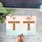 First Mom Now Grandma Crossword Puzzle Art Personalized Mat Christmas Gift For Grandma, Gift For Mom 715317 - D - DiyGiftly