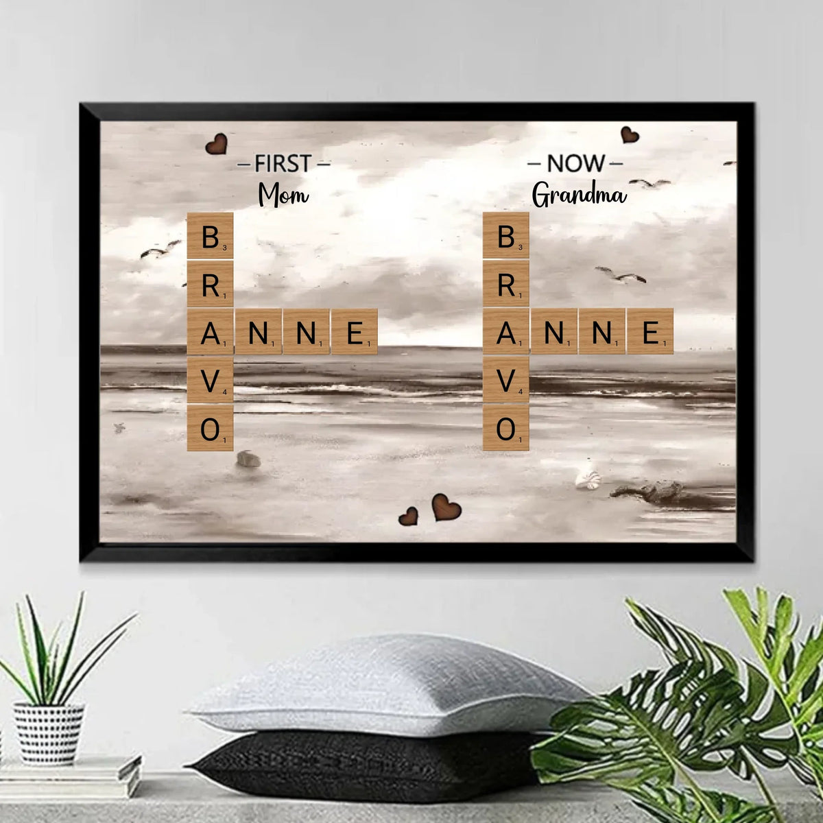 First Mom Now Grandma Crossword Puzzle Art Personalized Poster Christmas Gift For Grandma, Gift For Mom 715317 - 715344 - DiyGiftly