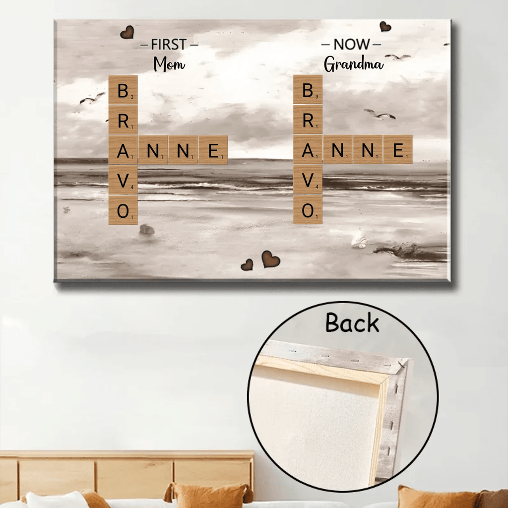 First Mom Now Grandma Crossword Puzzle Art Personalized Poster Christmas Gift For Grandma, Gift For Mom 715317 - 715344 - DiyGiftly