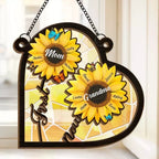 window hanging suncatcher with personalized family design First Mom Now Grandma personalized window keepsake