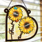 First Mom Now Grandma window hanging suncatcher personalized family design for grandma