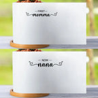 “First Mom, Now Grandma” Personalized Birth Flower Ceramic Planter Pot with Custom Names and Bamboo Base – Unique Succulent Pot Gift for Mother’s Day, Birthdays, New Grandma Announcements, Home Décor for Mom & Grandma 1090059 - DiyGiftly