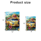 Floral Van Peace Sign - Personalized Hippie Rectangle Metal Sign 736466 - 736479 - DiyGiftly