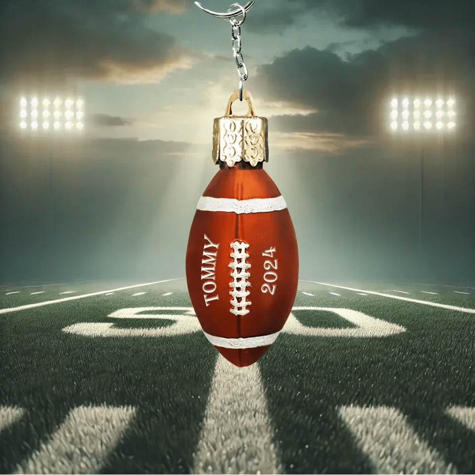 Football Ball - Personalized Football Ornament 737122 - DiyGiftly