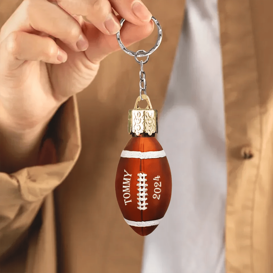 Football Ball - Personalized Football Ornament 737122 - DiyGiftly