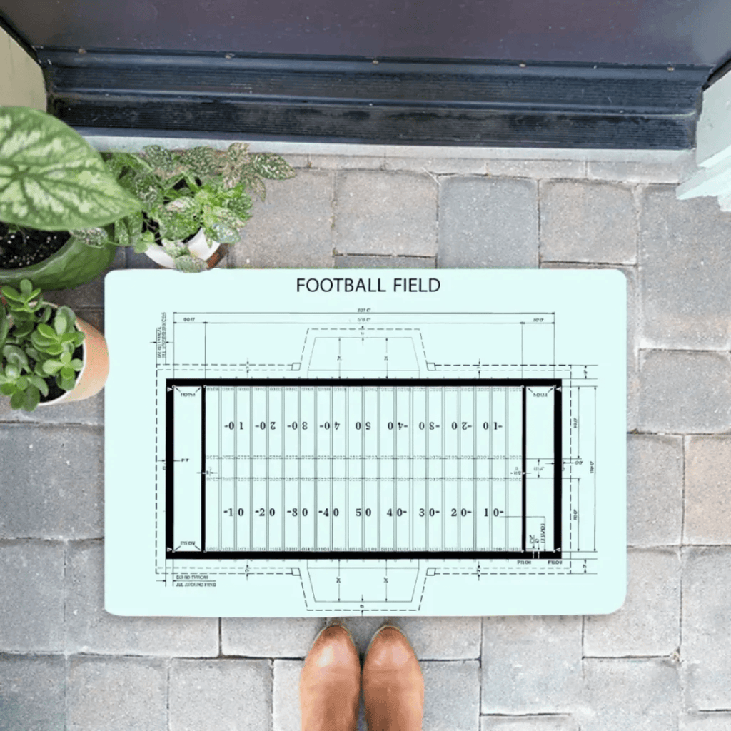 Football Field Doormat, American Football, Field Diagram, Football Coach Gift, Player Gifts 740789 - D - DiyGiftly