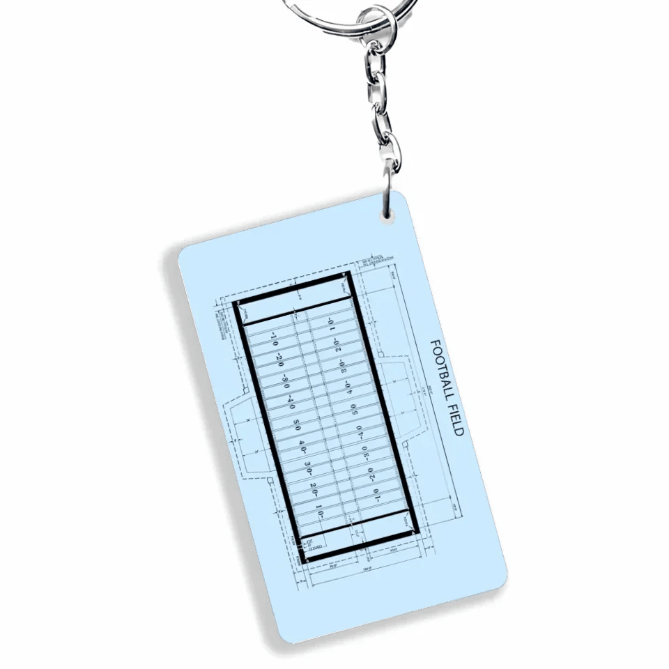 Football Field Keychain, American Football, Field Diagram, Football Coach Gift, Player Gifts 740807 - Y - DiyGiftly