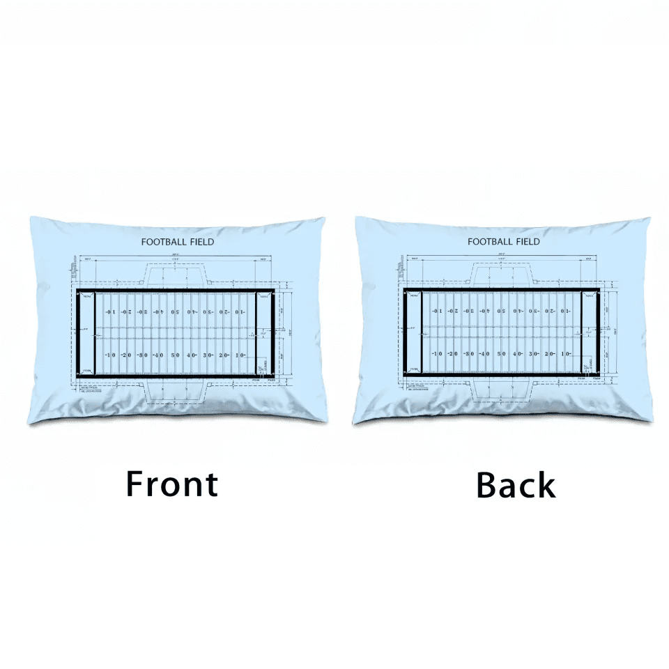Football Field Pillow, American Football, Field Diagram, Football Coach Gift, Player Gifts 740800 - B - DiyGiftly