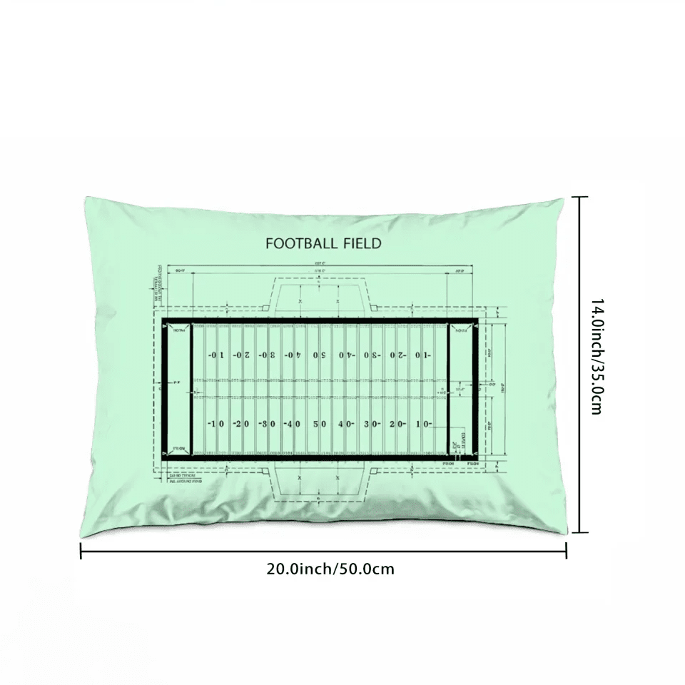 Football Field Pillow, American Football, Field Diagram, Football Coach Gift, Player Gifts 740800 - B - DiyGiftly