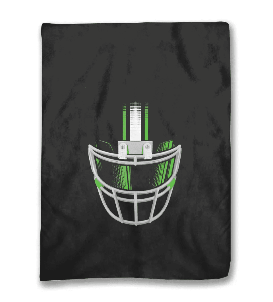 Football Helmet - Custom Name Blanket Personalized - Multiple Sizes & Styles - Gift for Football Players - Personalized Fan Gear 741116 - DiyGiftly