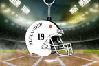 Football Helmet - Personalized acrylic customized keychain hook 739309 - DiyGiftly