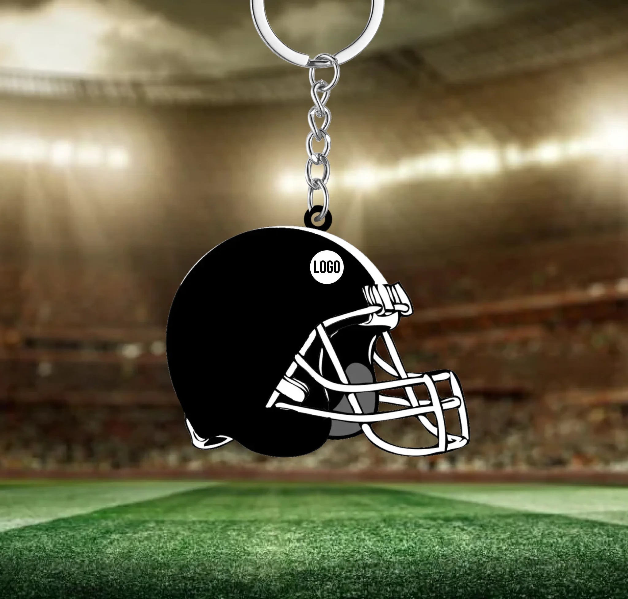 Football Helmet - Personalized acrylic customized keychain hook 739309 - DiyGiftly