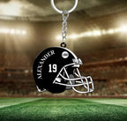 Football Helmet - Personalized acrylic customized keychain hook 739309 - DiyGiftly