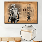Football I Can Do All Things Through Christ - Personalized Canvas 736947 - 737084 - DiyGiftly