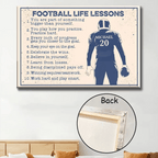 Football Life Lesson - Personalized Football Canvas And Poster 736940 - 736942 - DiyGiftly