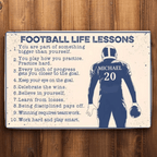 Football Life Lesson - Personalized Football Doormat 736940 - D - DiyGiftly