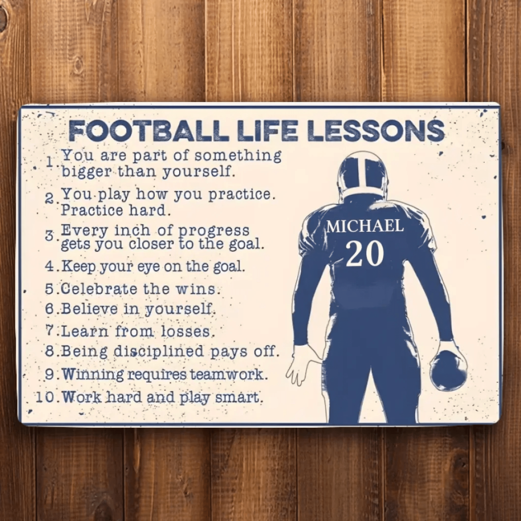 Football Life Lesson - Personalized Football Doormat 736940 - D - DiyGiftly