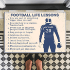 Football Life Lesson - Personalized Football Doormat 736940 - D - DiyGiftly