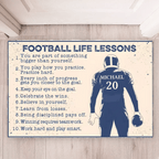 Football Life Lesson - Personalized Football Doormat 736940 - D - DiyGiftly