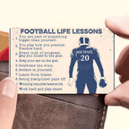 Football Life Lesson - Personalized Football Wallet Card 736940 - Q - DiyGiftly