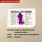 Football Life Lessons - Personalized Canvas, Football Player Gift 736449 - 736919 - DiyGiftly