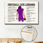 Football Life Lessons - Personalized Canvas, Football Player Gift 736449 - 736919 - DiyGiftly