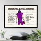 Football Life Lessons - Personalized Canvas, Football Player Gift 736449 - 736919 - DiyGiftly
